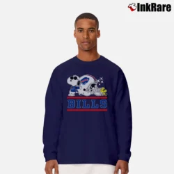 Men’s Buffalo Bills Joe Cool Snoopy And Woodstock Long-Sleeve Shirt in navy | Sleek, Lightweight, Year-Round Wear
