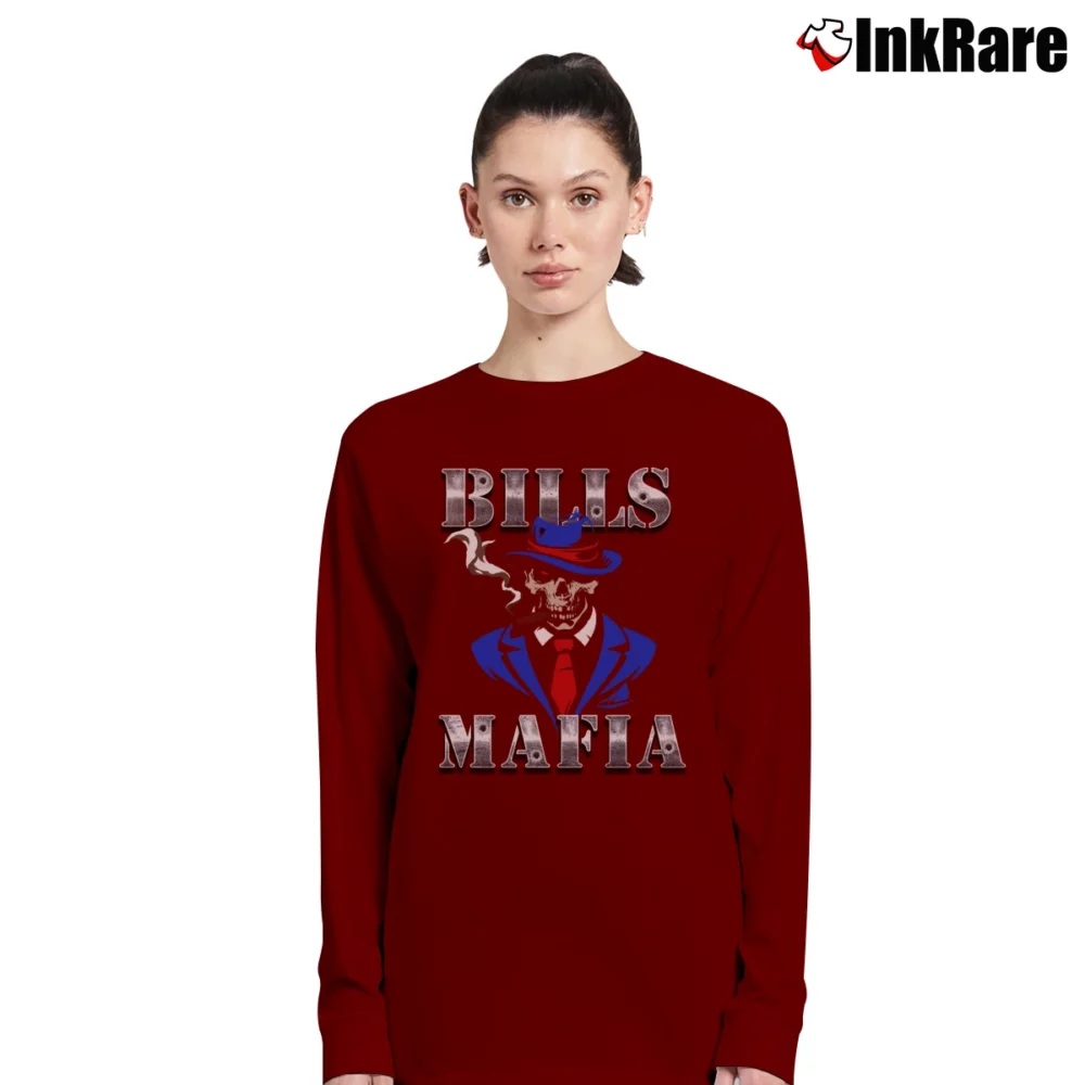 Women’s Buffalo Bills Mafia Long-Sleeve Top in maroon | Sleek, Versatile, All-Season