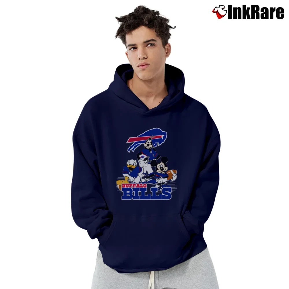 Men’s Buffalo Bills Mickey Mouse Football Fan Pullover Hoodie in navy | Cozy, Durable, Modern Fit