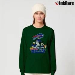 Women’s Buffalo Bills Mickey Mouse Football Fan Long-Sleeve Top in forest green | Sleek, Versatile, All-Season