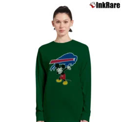 Women’s Buffalo Bills Mickey Mouse Super Bowl Fan Long-Sleeve Top in forest green | Sleek, Versatile, All-Season