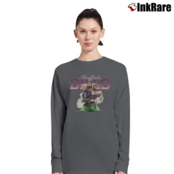 Women’s Buffalo Bills NFL Looney Tunes Football Long-Sleeve Top in charcoal | Sleek, Versatile, All-Season