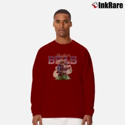 Men’s Buffalo Bills NFL Looney Tunes Football Long-Sleeve Shirt in maroon | Sleek, Lightweight, Year-Round Wear