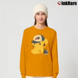 Women’s Buffalo Bills Pikachu Pokemon Football Long-Sleeve Top in orange | Sleek, Versatile, All-Season