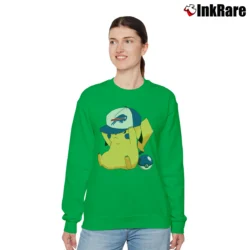 Women’s Buffalo Bills Pikachu Pokemon Football Relaxed Sweatshirt in irish green | Soft, Laid-Back Vibe
