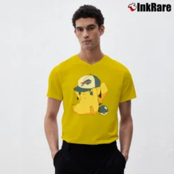 Men’s Buffalo Bills Pikachu Pokemon Football V-Neck Tee in yellow | Sharp, Breathable, Everyday Staple