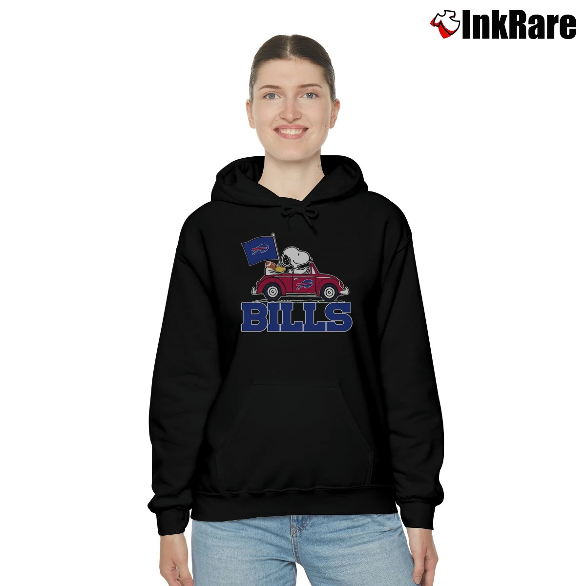 buffalo bills snoopy and woodstock driving car Women’s Cozy Hoodie in black – Urban Chic Women’s buffalo bills snoopy and woodstock driving car Cozy Hoodie in black | Warm, Structured, Stylish