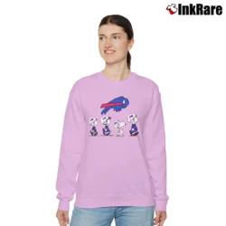 Women’s Buffalo Bills Snoopy Charlie Brown And Friends Relaxed Sweatshirt in light pink | Soft, Laid-Back Vibe