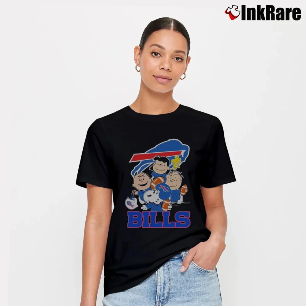 Women’s buffalo bills snoopy funny T-Shirt in black | Soft, Flattering Fit