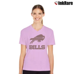 Women’s Buffalo Bills Star Wars Football V-Neck Tee in light pink | Chic Neckline, Soft Texture