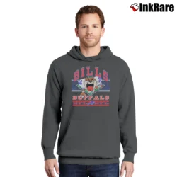 Men’s Buffalo Bills Taz Looney Tunes Football Pullover Hoodie in charcoal | Cozy, Durable, Modern Fit