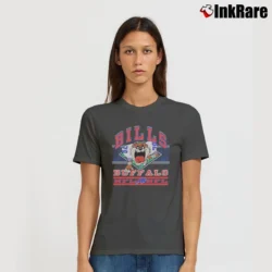 Women’s Buffalo Bills Taz Looney Tunes Football Signature T-Shirt in charcoal | Soft, Flattering Fit