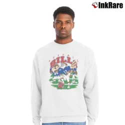 Men’s Buffalo Bills X Looney Tunes NFL Football Crewneck Sweatshirt in white | Cozy Fabric, Clean Style