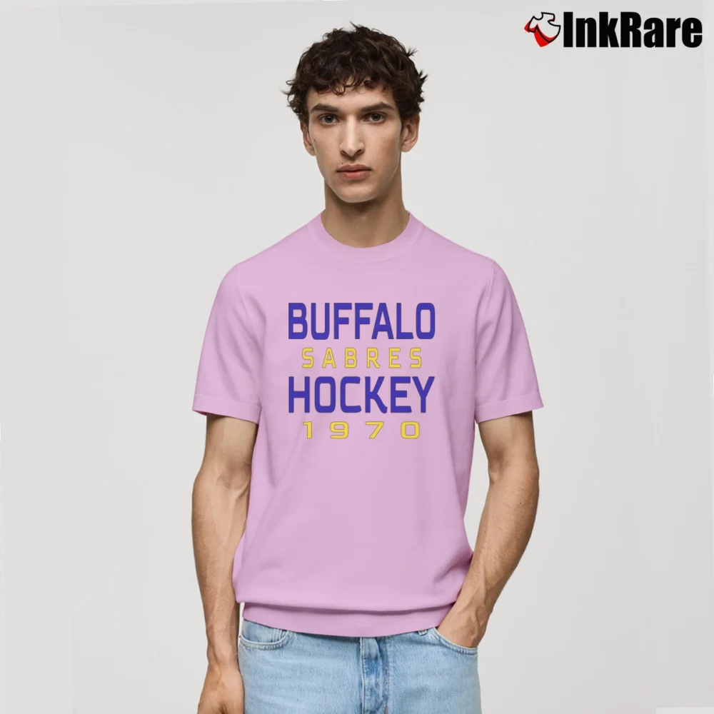 Men’s Buffalo Sabres Hockey 1970 Classic for NHL Fans Classic T-Shirt in light pink | Soft, Breathable Everyday Wear