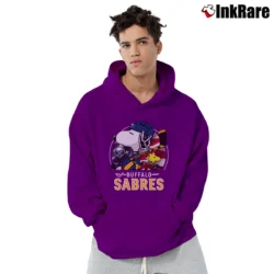 Men’s Buffalo Sabres Snoopy Woodstock NHL Hockey Pullover Hoodie in purple | Cozy, Durable, Modern Fit