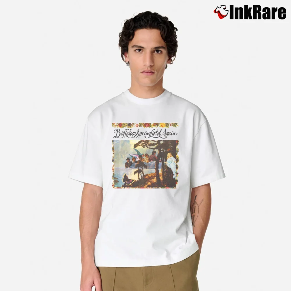 Men’s Buffalo Springfield Again Classic T-Shirt in white | Soft, Breathable Everyday Wear