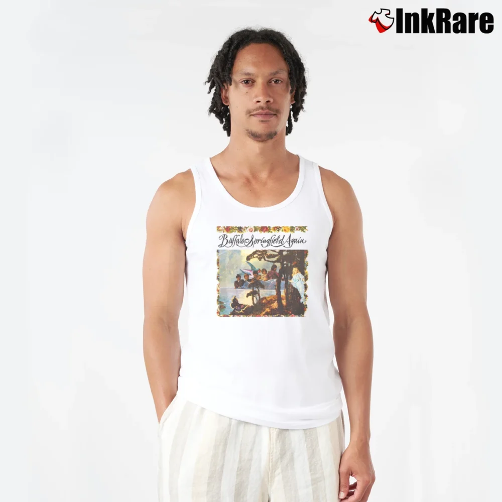 Men’s Buffalo Springfield Again Tank Top in white | Breathable, Active-Friendly Design