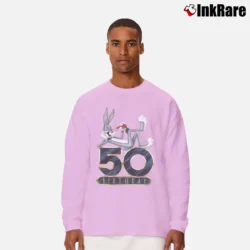 Men’s Bugs Bunny 50th Birthday Looney Tunes Long-Sleeve Shirt in light pink | Sleek, Lightweight, Year-Round Wear