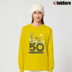 Women’s Bugs Bunny 50th Birthday Looney Tunes Long-Sleeve Top in yellow | Sleek, Versatile, All-Season