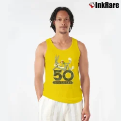 Men’s Bugs Bunny 50th Birthday Looney Tunes Tank Top in yellow | Breathable, Active-Friendly Design