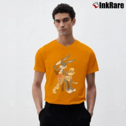 Men’s Bugs Bunny And Lola Looney Tunes Classic V-Neck Tee in orange | Sharp, Breathable, Everyday Staple
