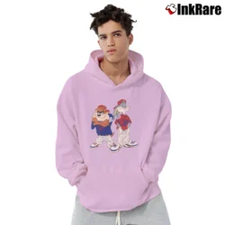 Men’s Bugs Bunny And Taz Looney Tunes Pullover Hoodie in light pink | Cozy, Durable, Modern Fit
