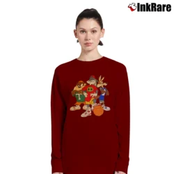 Women’s Bugs Bunny Basketball Kids 90s Looney Tunes Taz Long-Sleeve Top in maroon | Sleek, Versatile, All-Season