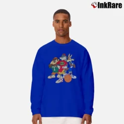 Men’s Bugs Bunny Basketball Kids 90s Looney Tunes Taz Long-Sleeve Shirt in royal blue | Sleek, Lightweight, Year-Round Wear