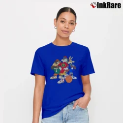 Women’s Bugs Bunny Basketball Kids 90s Looney Tunes Taz Signature T-Shirt in royal blue | Soft, Flattering Fit