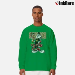 Men’s Bugs Bunny Looney Tunes Gucci Mashup Long-Sleeve Shirt in irish green | Sleek, Lightweight, Year-Round Wear