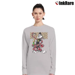 Women’s Bugs Bunny Looney Tunes Gucci Mashup Long-Sleeve Top in sport grey | Sleek, Versatile, All-Season