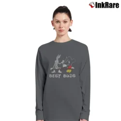 Women’s Bugs Bunny Mickey Mouse Looney Tunes Disney Long-Sleeve Top in charcoal | Sleek, Versatile, All-Season