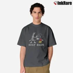 Men’s Bugs Bunny Mickey Mouse Looney Tunes Disney Classic T-Shirt in charcoal | Soft, Breathable Everyday Wear