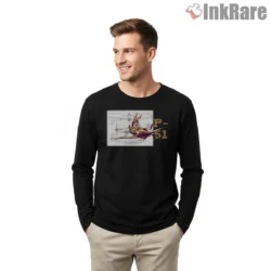 Bugs Bunny P51 Mustang Pilot Shirt on black long sleeve shirt for men graphic tee