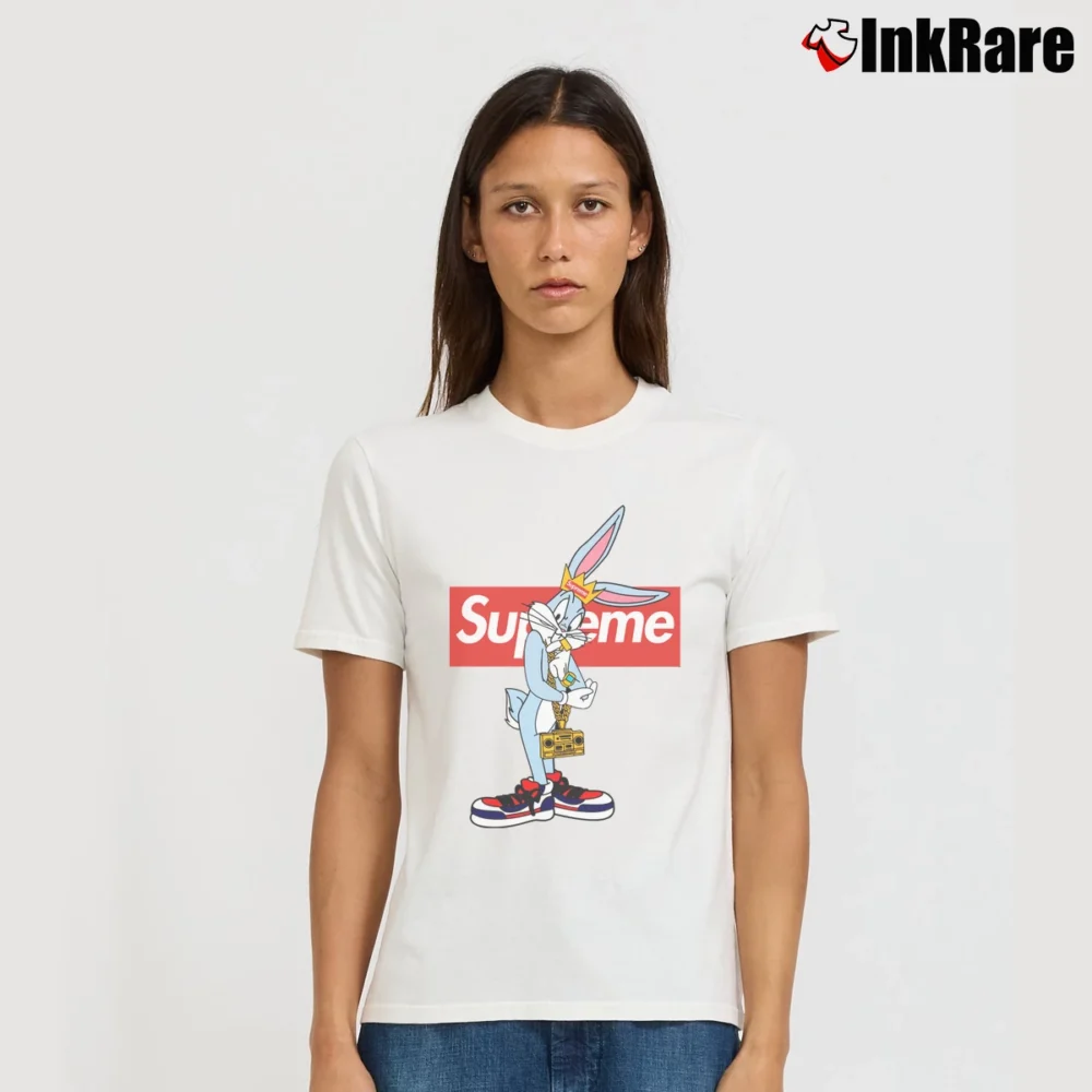 Women’s Bugs Bunny Supreme Signature T-Shirt in white | Soft, Flattering Fit