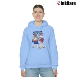 Women’s Bugs Bunny Taz Retro Looney Tunes Old School Cozy Hoodie in light blue | Warm, Structured, Stylish