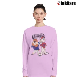 Women’s Bugs Bunny Taz Retro Looney Tunes Old School Long-Sleeve Top in light pink | Sleek, Versatile, All-Season