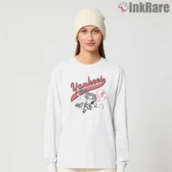 Bugs Bunny Yankees Script Shirt with 1989 sliding play graphic on white