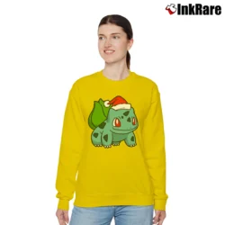 Women’s Bulbasaur Pokemon Christmas Festive Gift Relaxed Sweatshirt in yellow | Soft, Laid-Back Vibe