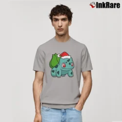 Men’s Bulbasaur Pokemon Christmas Festive Gift Classic T-Shirt in sport grey | Soft, Breathable Everyday Wear