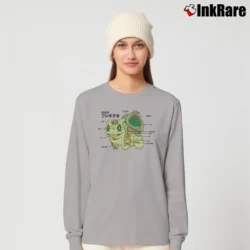 Women’s Bulbasaur Pokemon Dissection Concept Long-Sleeve Top in sport grey | Sleek, Versatile, All-Season
