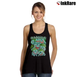 Women’s Bulbasaur Pokemon Retro Custom Graphic Tank Top in black | Lightweight, Movement-Friendly