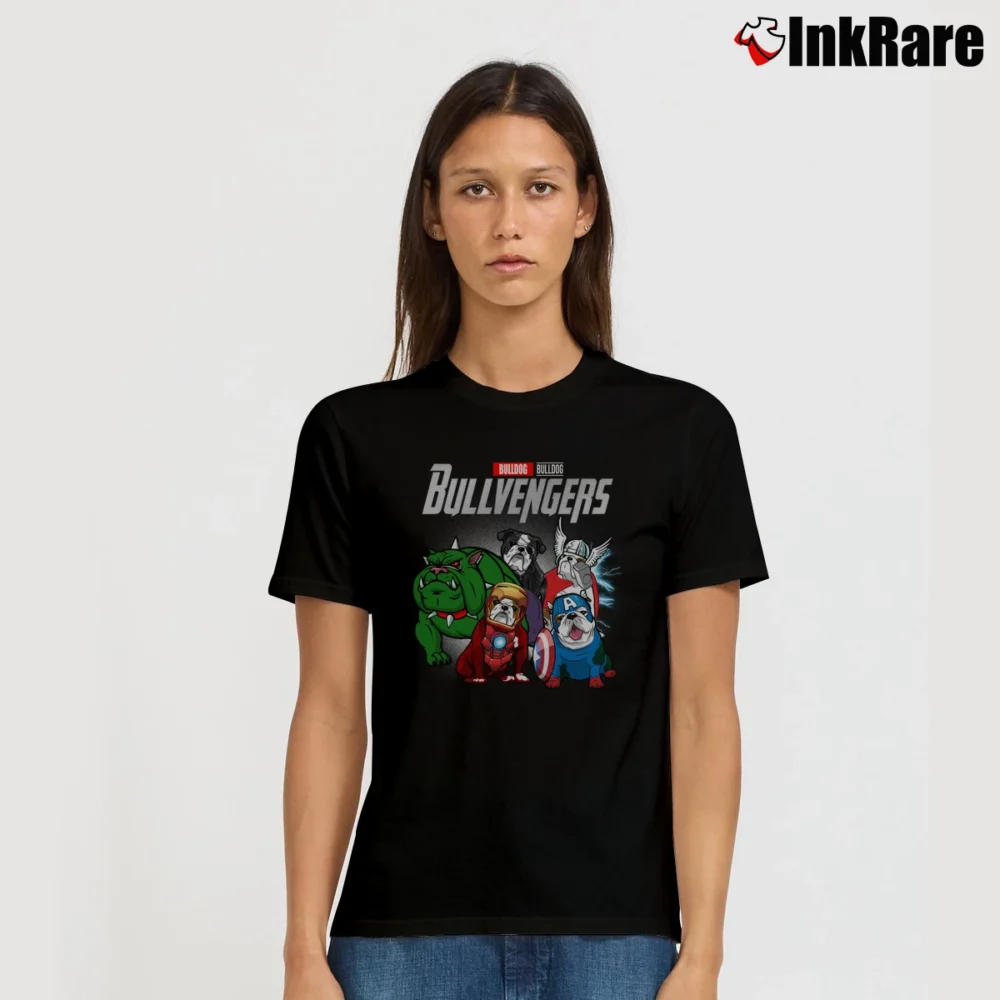 Women’s Bulldog Avengers Endgame Marvel Signature T-Shirt in black | Soft, Flattering Fit