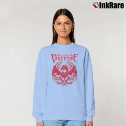 Women’s Bullet For My Valentine Band Relaxed Sweatshirt in light blue | Soft, Laid-Back Vibe