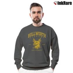 Men’s Bullworth Academy BSM 1845 Mascot Crewneck Sweatshirt in charcoal | Cozy Fabric, Clean Style