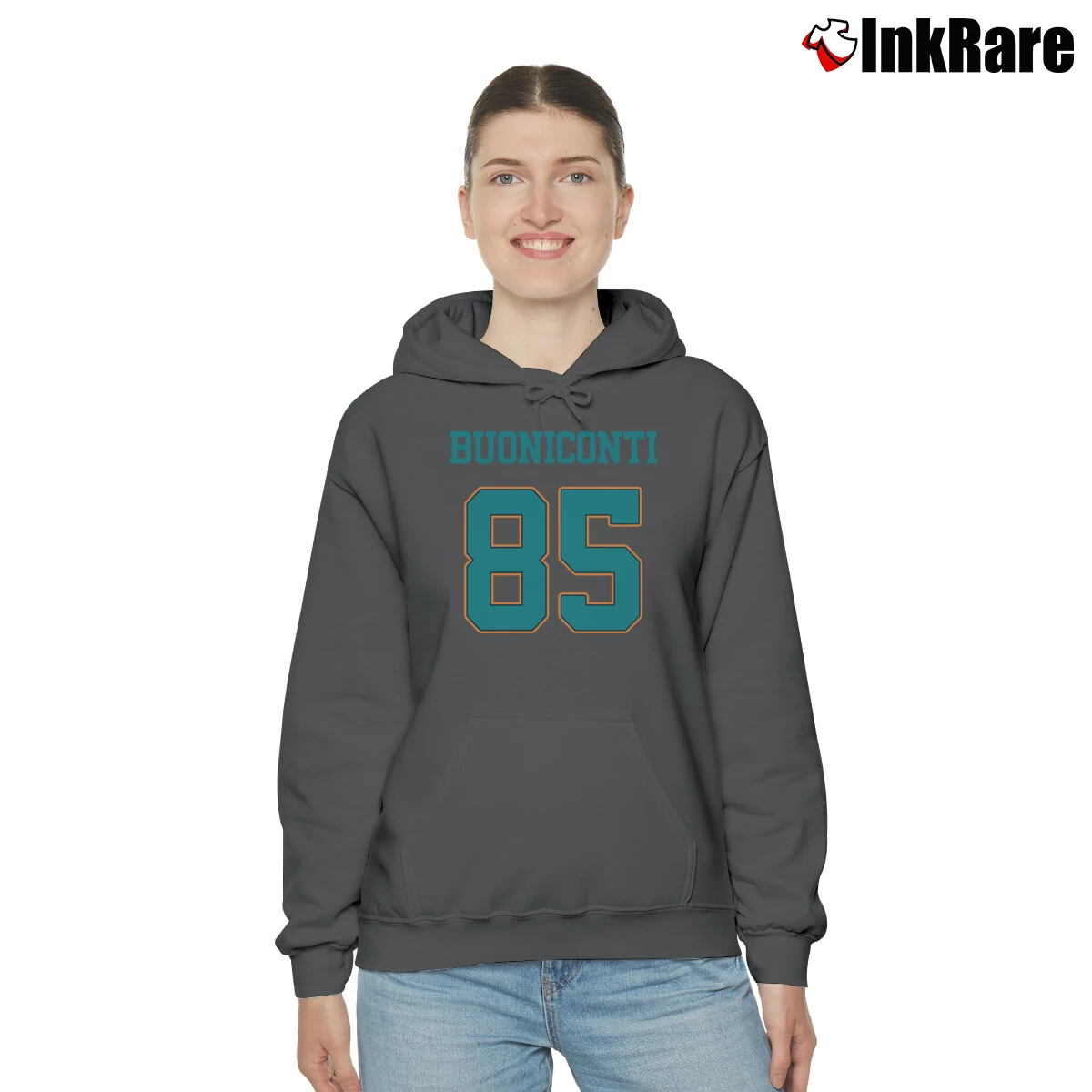 Buoniconti No 85 Miami Football The Man The Legend Tribute Women’s Cozy Hoodie in charcoal – Urban Chic Women’s Buoniconti No 85 Miami Football The Man The Legend Tribute Cozy Hoodie in charcoal | Warm, Structured, Stylish