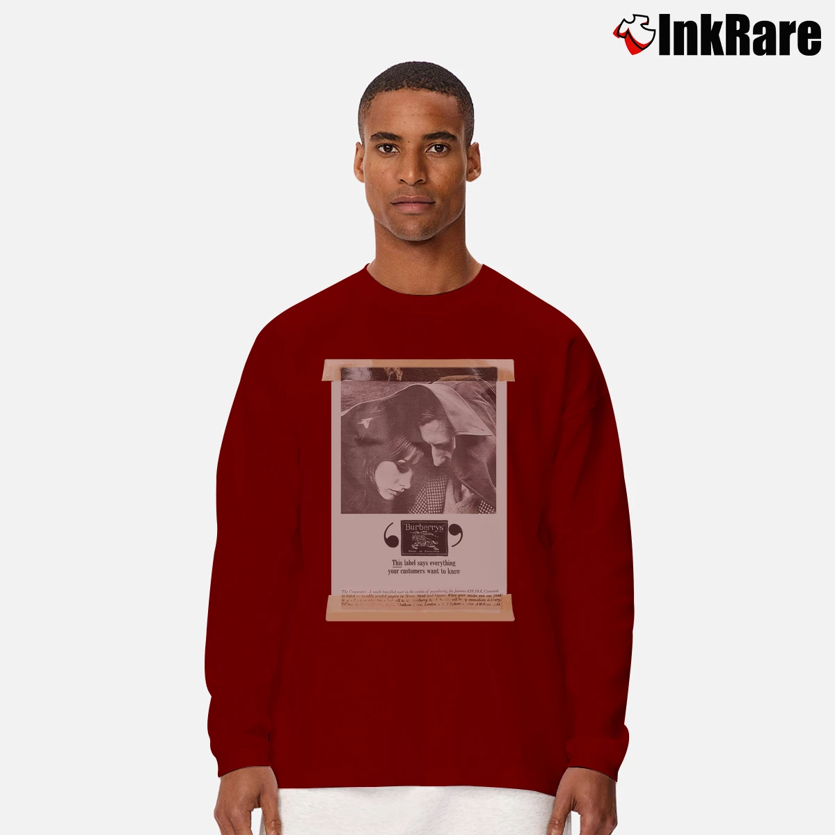 Burberry Archive Campaign Men’s Long-Sleeve Tee in maroon – Versatile Layering Men’s Burberry Archive Campaign Long-Sleeve Shirt in maroon | Sleek, Lightweight, Year-Round Wear