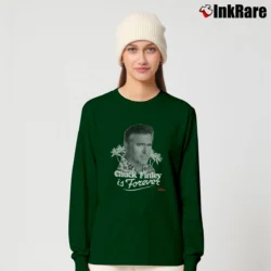 Women’s Burn Notice Chuck Finley Quote Long-Sleeve Top in forest green | Sleek, Versatile, All-Season