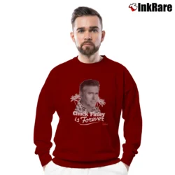 Men’s Burn Notice Chuck Finley Quote Crewneck Sweatshirt in maroon | Cozy Fabric, Clean Style