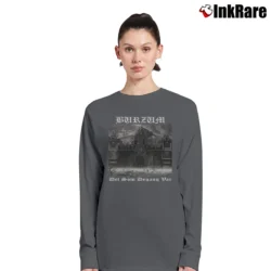 Women’s Burzum 90s Black Metal Long-Sleeve Top in charcoal | Sleek, Versatile, All-Season